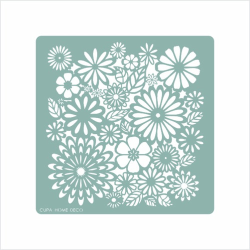 Stencils Decorativo Flores 30x30