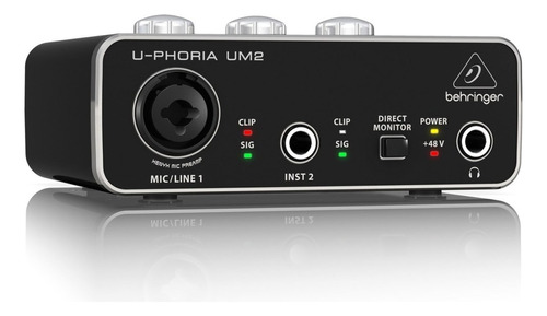 Interface De Áudio Behringer Um2 U-phoria - 2x2 I/o
