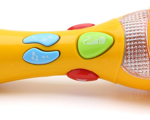 Micrófono Con Luces Led Y Grabador De Voz - Baby Innovation