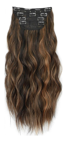 Alxnan Extensión Cabello Pelo 4 Piezas 51cm 190gr Clip Weft