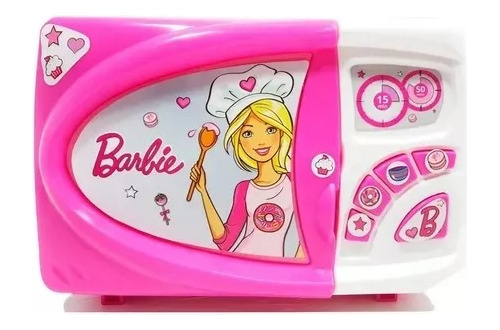 Microondas Barbie Original Glam Con Accesorios Y Sonido Tv