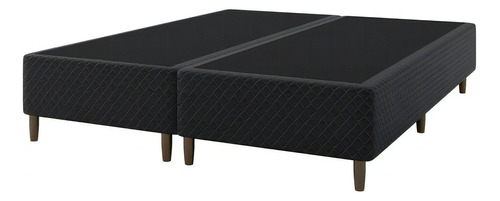 Base Cama Box Colchão Queen 158x198cm Malala Preto Umaflex