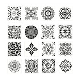 16pcs Artesanato Estampagem Modelo De Parede Mandala Layerin