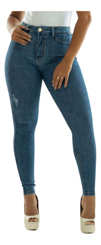 Calça Jeans Super Lipo 180° Marmorizada Puidos Mamacita