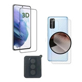 Película 3d Vidro +p Traseira +p Câmera  Para Samsung S21 Fe