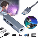 Adaptador Usb-c Thunder3 Ethernet 4 En 1 Rj45 10/100/1000