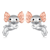 Pendientes Axolotl 925 Plata De Ley Salamandra Stud Pendient