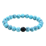 Vnox Pulsera Cuentas Redondas Piedras Naturales Unisex