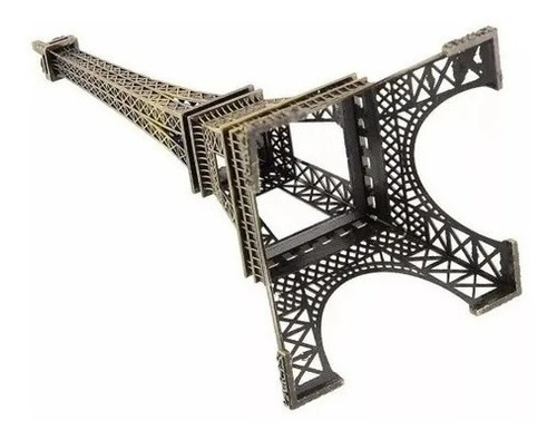 Torre París Eiffel 25 Cm Replica Decorativa Metálica Bronce