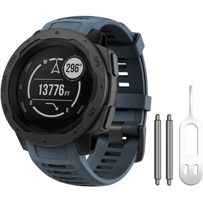 Para Correas De Reloj Garmin Instinct, Silicona Blanda De Re
