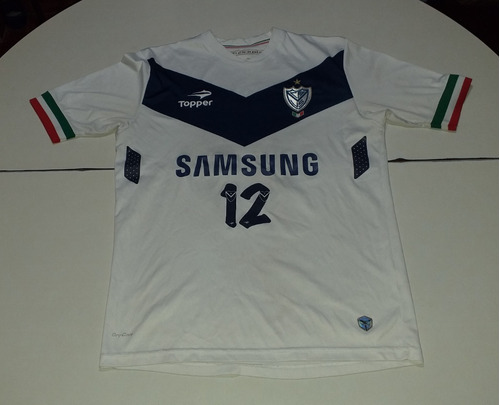 Camiseta De Vélez De Voley Topper Blanca #12 Talle L