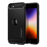 Funda Spigen Rugged Armor Diseñada P/ iPhone SE 2020 Negro