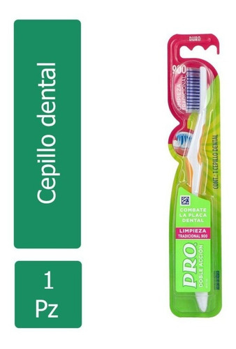 Cepillo Dental Pro Doble Acción Limpieza Tradicional Duro