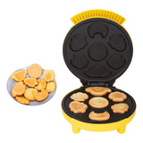 Mini Máquina Mini Pancakes Eléctrica Antiadherente 7 Figuras