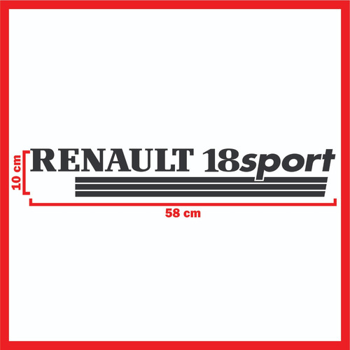 Calcos Vinilos Parabrisas Luneta Autos Renault 18 Sport Reno