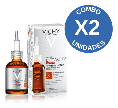 Pack X2 Vichy Liftactiv Supreme Serum Vitamina C 20 Ml