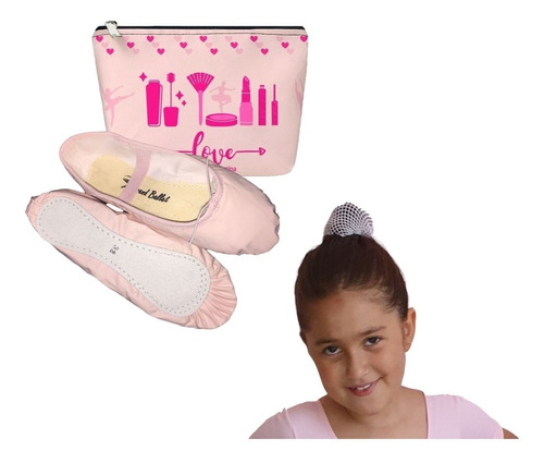 Sapatilha De Ballet Infantil + Acessórios De Menina Balé, K2