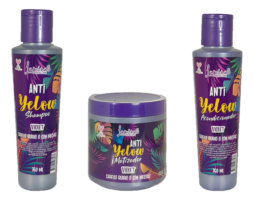 Kit Shampoo + Acondicionador + Crema  Violeta Luminus