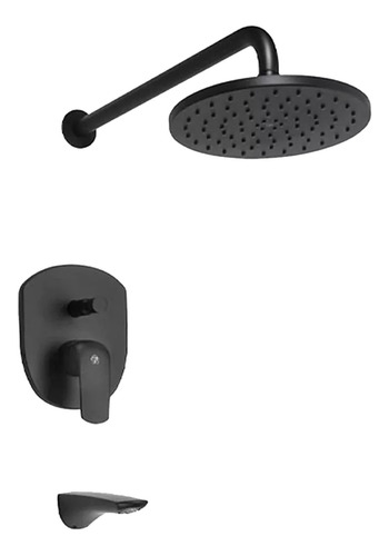 Bañera Ducha Fv Epuyén 0106/l2 Negro Monocomando 12ctas