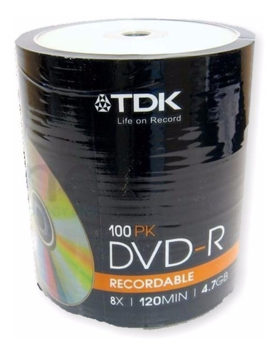Bulk X100 Dvd Tdk 4.7gb -r Estampado 8x - Factura A / B
