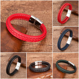 Pulsera Cuero Hombre/mujer Moda 2021  Incluye Caja!!