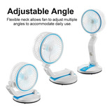 Ventilador Portatil Recargable Fan Plegable Usb De Mesa Led