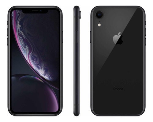 iPhone XR (64gb) - Negro Caja Con Todo Original Y Funda Azul