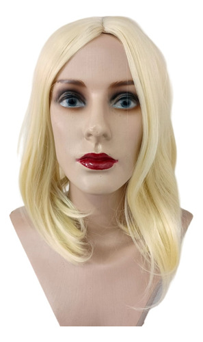 Peruca Curta Luxo Loiro Loiríssimo Claro Wig Lace - Oferta