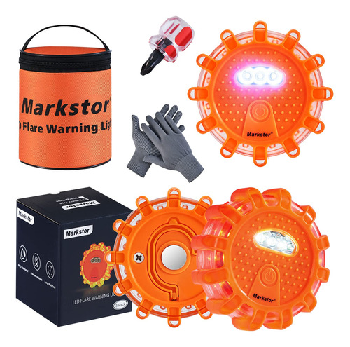 Markstor Paquete De 3 Luces Led De Emergencia Para Automóv.