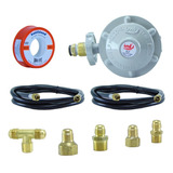  Regulador Gas Lp, Mangueras De 3 Y 5mt Y Acc. P/2 Servicios