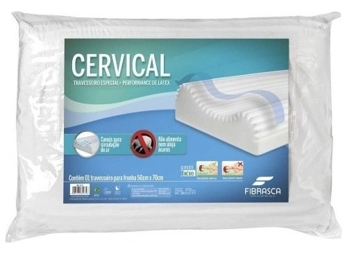 Kit 2 Travesseiro Ortopédico Cervical Fibrasca