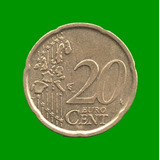 Moneda De España 20 Centavos De Euro, Año 1999, Estado Usada