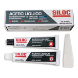 Acero Liquido Gris Adhesivo Epoxi 10 57gs. Siloc