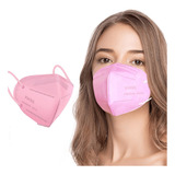 50 Máscaras Descartáveis Rosa Kn95 Wwdoll 5 Camadas Anvisa