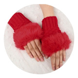 Guantes Medio Dedo Para Mujer Elegante Ideales Frio Invierno