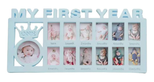 Porta Retratos Para Bebé, Registro Desde Rn -1 Año Azul