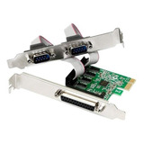 Placa Pci-e 1x Com 2x Db9 E 1x Db25 - Rs232 Rs485 Rs422