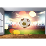 Papeis De Parede Esportes Futebol Bola Gramado M² Spt01