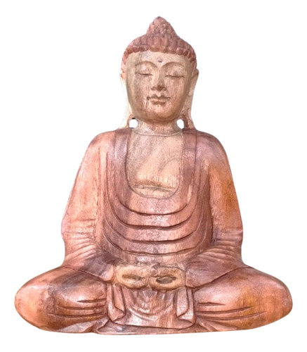 Buda Meditando Diferentes Mudras, De Madera