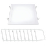 Kit 10 Painel Plafon Led 24w Embutir Quadrado 30x30 6500k