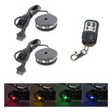 Nbwdy 2pcs Rgb Led Kits De Luz De Rueda De Motocicleta Con C