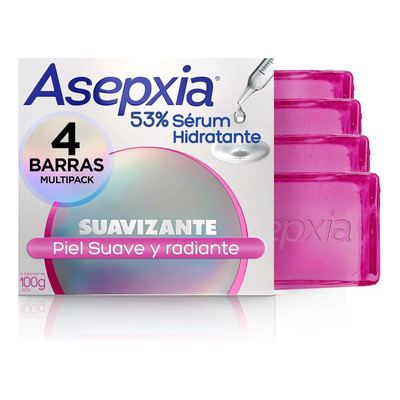 Pack x4 Jabón en barra Asepxia Cuidado Diario 100g | MercadoLibre