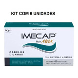 Kit Imecap Hair Max Cabelos E Unhas Com 6un De 60 Cáps Cada