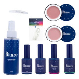 Kit Bluwe 2 Gel 30g + Gel Capa Base Flex 10ml + Preparadores