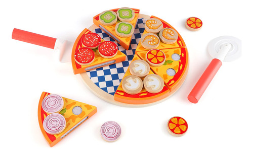 Steventoys Juguete De Corte De Pizza De Madera, Juego De Piz