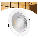 Luminária De Embutir Downlight Spot Led Cob 30w Luz Quente