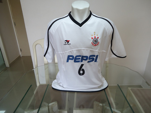 Camisa  Corinthians Paulistão Topper 2001 Número 06 De Jogo