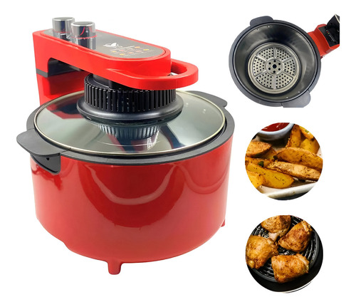 Fritadeira Elétrica Air Fryer Vermelha Mastercook  10l 110v