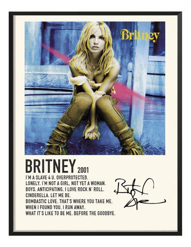 Poster Britney Spears Album Tracklist Exitos Britney 120x80