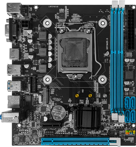 Placa-mãe Maxxdigital H81 Soquete Lga 1150 Preto E Azul